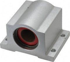 Pacific Bearing - 5/8" ID, 2-1/2" OAW x 1.938" OAL x 1-3/4" OAH Pillow Block - 1,470 Lb Static Cap, 2-1/8" Btw Mnt Hole Ctrs, 7/8" Base-to-Ctr Ht, Aluminum - Industrial Tool & Supply