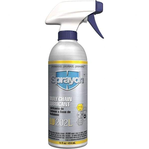 Sprayon - 16 oz Aerosol Extreme Pressure Chain & Cable Lubricant - Light Amber, -20 to 300°F, Food Grade - Industrial Tool & Supply