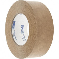 Made in USA - 2" x 60 Yd Tan Rubber Adhesive Sealing Tape - Paper Backing, 7 mil Thick - Industrial Tool & Supply