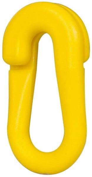 PRO-SAFE - 2" Wide Barrier Connecting Link - Celcon, Yellow, Use with Plastic Chain - Industrial Tool & Supply