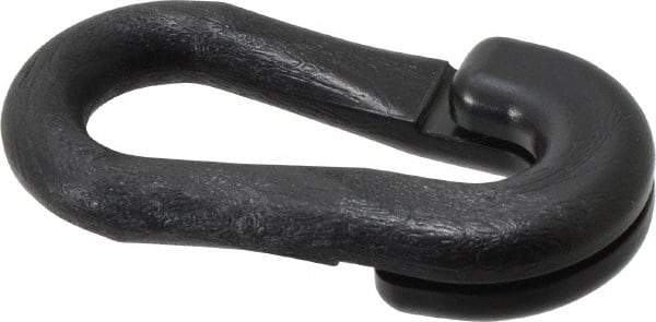 PRO-SAFE - 2" Wide Barrier Connecting Link - Celcon, Black, Use with Plastic Chain - Industrial Tool & Supply