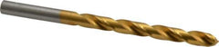 Hertel - 9/32" 135° High Speed Steel Jobber Drill - TiN Finish, Right Hand Cut, Spiral Flute, Straight Shank, 4-1/4" OAL, Split Point - Industrial Tool & Supply