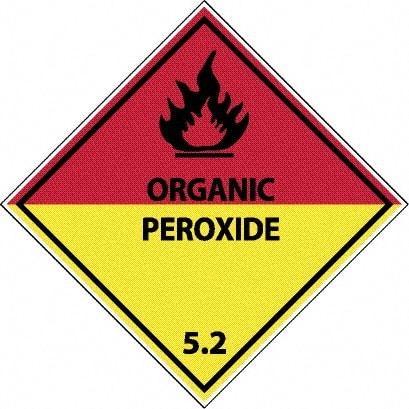 NMC - Organic Peroxide 5.2 Shipping Label - 4" High x 4" Wide - Industrial Tool & Supply