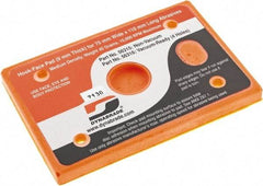 Dynabrade - 4-1/4 x 3" Rectangular Hook Face Backing Pad - Dynabug II Compatible, Screw Attachment, Nonvacuum Pad, 3/8" Thick, Medium Density, Short Nap - Industrial Tool & Supply