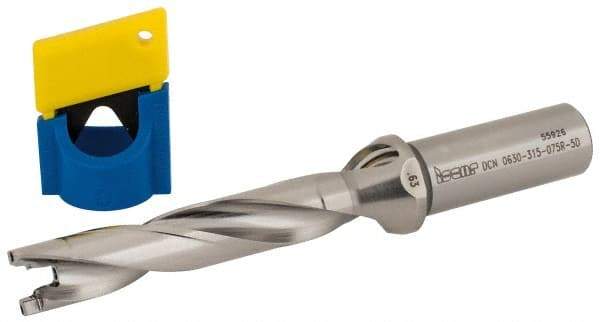 Iscar - 0.63" to 0.665" Diam, 5xD, 3.15" Max Depth, 3/4" Shank Diam, 6.12" OAL, Replaceable-Tip Drill - FCP, ICK, ICK-2M, ICM, ICN, ICP, iCP-2M Insert, 16 Seat Size, 84619667 Toolholder, Series SumoCham - Industrial Tool & Supply