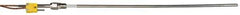 Thermo Electric - 0 to 2012°F, K Pipe Fitting, Thermocouple Probe - 6 Ft. Cable Length, Mini Connector, 9 Sec Response Time - Industrial Tool & Supply
