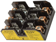 Cooper Bussmann - 3 Pole, 14 to 6 AWG, 480 VAC/VDC, 30 Amp, DIN Rail Mount Fuse Block - 3 Inch Long x 2.38 Inch Wide x 1.22 Inch High Block - Industrial Tool & Supply