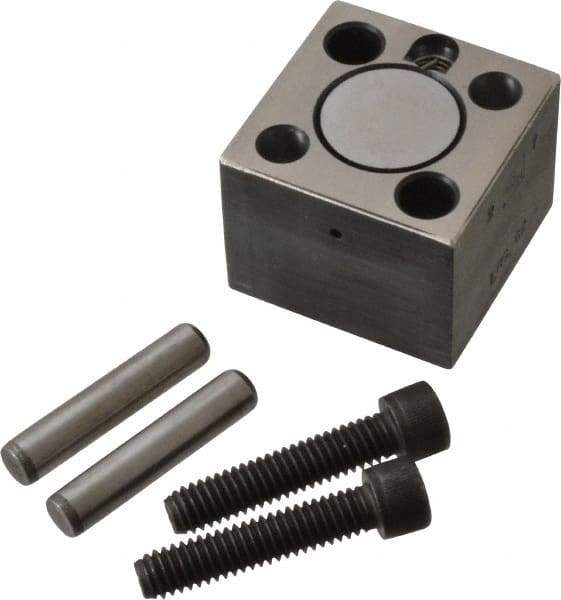 Dayton Lamina - 5/8" Shank Diam, 1-5/8" Base Length x 1-5/8" Base Width x 1-1/4" Base Height, 5/16-16 Thread, Alloy Steel Mold Punch Retainer - 5/16" Dowel Diam, 1" Length Between Dowel & Screw, 1-1/2" Thread Length, Ball Lock - Industrial Tool & Supply