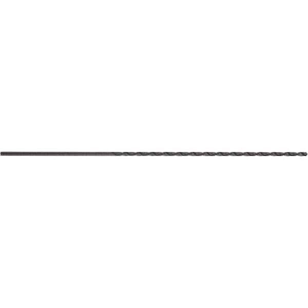 Extra Length Drill Bit: 0.5626″ Dia, 118 °, High Speed Steel Steam Tempered Finish, 15.76″ Flute Length, Spiral Flute, Straight-Cylindrical Shank, Series A125