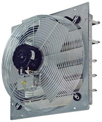 TPI - 18" Blade, Direct Drive, 1/8 hp, 2,300, 2,100 & 1,850 CFM, Totally Enclosed Exhaust Fan - 21-1/8" Opening Height x 21-1/8" Opening Width, 120 Volt, 3 Speed, Single Phase - Industrial Tool & Supply