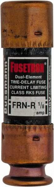 Cooper Bussmann - 125 VDC, 250 VAC, 0.13 Amp, Time Delay General Purpose Fuse - Fuse Holder Mount, 50.8mm OAL, 20 at DC, 200 (RMS) kA Rating, 9/16" Diam - Industrial Tool & Supply