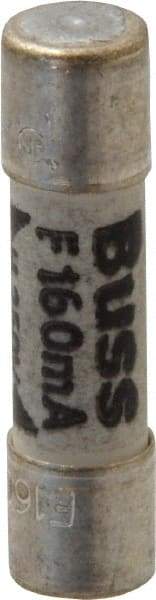 Cooper Bussmann - 250 VAC, 32 VDC, 0.16 Amp, Fast-Acting Miniature Ceramic Fuse - 20mm OAL, 5mm Diam - Industrial Tool & Supply