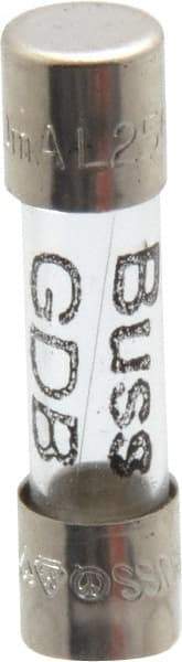 Cooper Bussmann - 250 VAC, 32 VDC, 0.63 Amp, Fast-Acting Miniature Glass Fuse - 20mm OAL, 5mm Diam - Industrial Tool & Supply