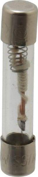 Cooper Bussmann - 250 VAC, 32 VDC, 0.5 Amp, Time Delay Miniature Glass Fuse - 1-1/4" OAL, 1/4" Diam - Industrial Tool & Supply