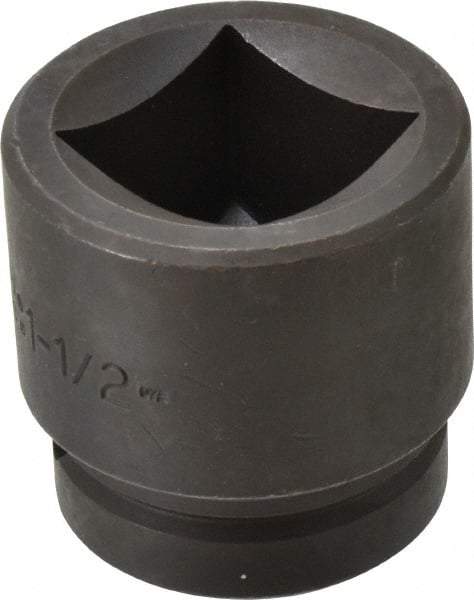 Proto - 1" Drive 1-1/2" Impact Socket - 4 Points, 2-1/2" OAL - Industrial Tool & Supply