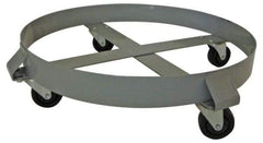 PRO-SOURCE - 1,000 Lb Load Capacity, 55 Gal Drum Dolly - 4" High, 4 Wheels - Industrial Tool & Supply