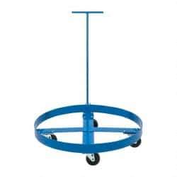 PRO-SOURCE - 1,000 Lb Load Capacity, 55 Gal Drum Dolly - 4" High, 4 Wheels - Industrial Tool & Supply