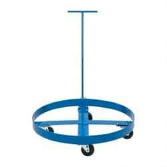 PRO-SOURCE - 1,000 Lb Load Capacity, 55 Gal Drum Dolly - 4" High, 4 Wheels - Industrial Tool & Supply