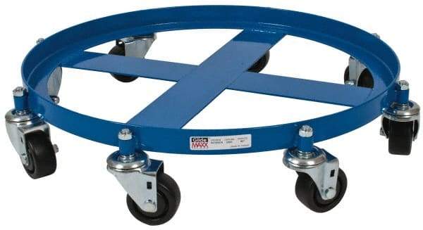 PRO-SOURCE - 2,000 Lb Load Capacity, 55 Gal Drum Dolly - 4" High, 8 Wheels - Industrial Tool & Supply