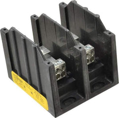 Cooper Bussmann - 2 Poles, 175 Amp, 8-2/0 AWG (Al), 14-2/0 AWG (Cu) Primary, 4-14 AWG (Cu), 4-8 AWG (Al) Secondary, Thermoplastic Power Distribution Block - 600 VAC/VDC, 1 Primary Connection, 3.58 Inch Long x 3.32 Inch Deep x 4 Inch High - Industrial Tool & Supply
