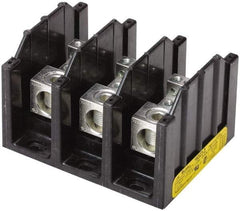 Cooper Bussmann - 3 Poles, 310 Amp, 350 kcmil-6 AWG (Cu/Al) Primary, 4-12 AWG (Al), 4-14 AWG (Cu) Secondary, Thermoplastic Power Distribution Block - 600 VAC/VDC, 1 Primary Connection, 5.2 Inch Long x 3.32 Inch Deep x 4 Inch High - Industrial Tool & Supply