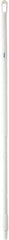 Vikan - 51 x 1-1/4" Fiberglass Squeegee Handle - European Threaded Connection, White - Industrial Tool & Supply