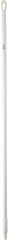 Vikan - 59 x 1-1/4" Fiberglass Squeegee Handle - European Threaded Connection, White - Industrial Tool & Supply