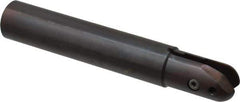 Minicut International - 1" Cut Diam, 0.642" Max Depth of Cut, 1" Shank Diam, 6" OAL, Indexable Ball Nose End Mill - 1-3/4" Head Length, Straight Shank, BNMI Toolholder, BNSI 1000 Insert - Industrial Tool & Supply