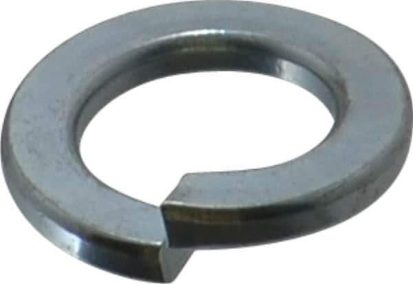 Value Collection - M12, 12.2mm ID, 21.1mm OD, 2.5mm Thick Split Lock Washer - Grade 8 Spring Steel, Zinc-Plated Finish, 12.2mm Min ID, 12.7mm Max ID - Industrial Tool & Supply