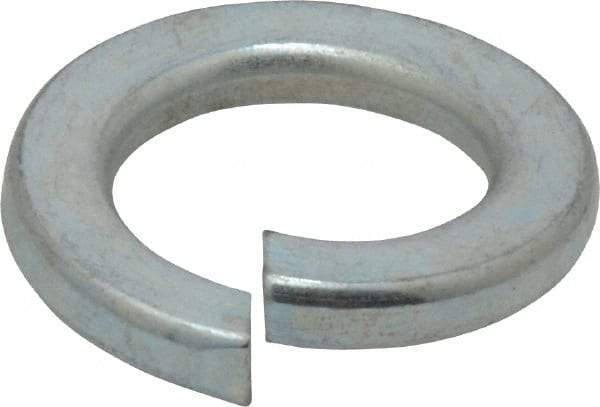 Value Collection - M16, 16.2mm ID, 27.4mm OD, 3.5mm Thick Split Lock Washer - Grade 8 Spring Steel, Zinc-Plated Finish, 16.2mm Min ID, 17mm Max ID - Industrial Tool & Supply