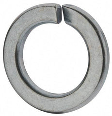 Value Collection - M18, 18.2mm ID, 29.4mm OD, 3.5mm Thick Split Lock Washer - Grade 8 Spring Steel, Zinc-Plated Finish, 18.2mm Min ID, 19mm Max ID - Industrial Tool & Supply