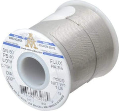 Value Collection - 0.0310 Inch Diameter, Alloy 60/40, Rosin Activated Solder - 1 Lb., 66 Core, 21 Gauge - Exact Industrial Supply