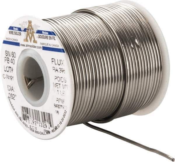 Value Collection - 1/16 Inch Diameter, Alloy 60/40, Rosin Activated Solder - 1 Lb., 66 Core, 16 Gauge - Exact Industrial Supply