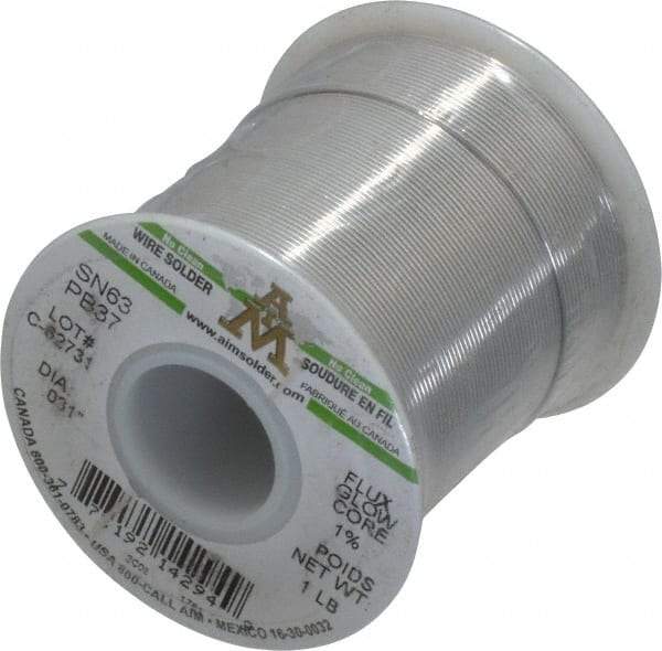 Value Collection - 0.0310 Inch Diameter, Alloy 63/37, No Clean Solder - 1 Lb., 50 Core, 21 Gauge - Exact Industrial Supply
