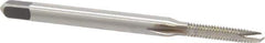 Kennametal - #3-48 UNC, 2 Flute, Bright Finish, High Speed Steel Spiral Point Tap - Plug Chamfer, Right Hand Thread, 1.81" OAL, 1/2" Thread Length, 0.141" Shank Diam, 2B Class of Fit, Series 5301 - Exact Industrial Supply