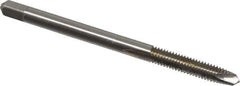 Kennametal - #6-40 UNF, 2 Flute, Bright Finish, High Speed Steel Spiral Point Tap - Plug Chamfer, Right Hand Thread, 2" OAL, 11/16" Thread Length, 0.141" Shank Diam, 2B/3B Class of Fit, Series 5301 - Exact Industrial Supply