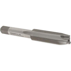 Kennametal - 1/2-20 UNF, 3 Flute, Bright Finish, High Speed Steel Spiral Point Tap - Plug Chamfer, Right Hand Thread, 3.38" OAL, 1.656" Thread Length, 0.367" Shank Diam, 3B Class of Fit, Series 5301 - Exact Industrial Supply