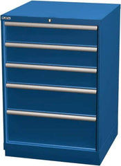 LISTA - 5 Drawer, Modular Storage Cabinet - Steel, 28-1/4" Wide x 28-1/2" Deep x 41-3/4" High, Blue - Industrial Tool & Supply