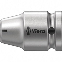 Wera - Socket Adapters & Universal Joints Type: Square-Drive to Hex Bit Adapter Female Size: 3/8 Socket Drive to 1/4 Hex - Industrial Tool & Supply