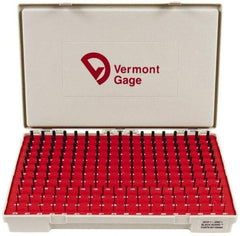 Vermont Gage - 190 Piece, 0.061-0.25 Inch Diameter Plug and Pin Gage Set - Plus 0.0002 Inch Tolerance, Class ZZ - Industrial Tool & Supply