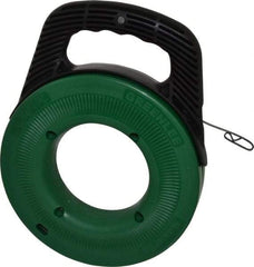 Greenlee - 65 Ft. Long x 1/8 Inch Wide, 0.045 Inch Thick, Steel Fish Tape - 400 Lb. Pulling Strength, Includes Case - Industrial Tool & Supply