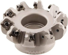 Iscar - 3" Cut Diam, 1" Arbor Hole, 0.138" Max Depth of Cut, 45° Indexable Chamfer & Angle Face Mill - 10 Inserts, ONHU 0505\xB6OXMT 0507\xB6S845 SN.U 1305 Insert, Right Hand Cut, 10 Flutes, Series Helido - Industrial Tool & Supply