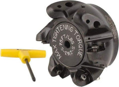 Kennametal - 5" Cut Diam, 12.7mm Max Depth, 1-1/2" Arbor Hole, 6 Inserts, RCGT 86... Insert Style, Indexable Copy Face Mill - BMD500 Cutter Style, 9,000 Max RPM, 2-1/2 High, Series KSRM - Industrial Tool & Supply