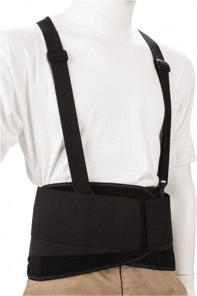 Ergodyne - Size 3XL, Hook & Loop, Spandex Belt with Adjustable Shoulder Straps - 46 to 52" Waist, 8" Wide, Detachable Strap, Black - Industrial Tool & Supply