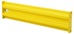 Steel King - 8-3/4' Long x 9-3/4" High, Yellow Steel Straight Standard Guard Rail - 2 Rails Accommodated, 2-5/8" Deep, 69 Lb - Industrial Tool & Supply