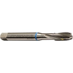 Emuge - M10x1.25 Metric Fine 3 Flute 6H Bottoming Spiral Flute Tap - Cobalt, Bright Finish, 2-15/16" OAL, Right Hand Flute, Right Hand Thread, Series Rekord D - Exact Industrial Supply