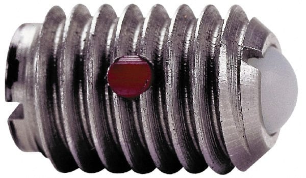 TE-CO - 5/16-18, 0.156" Ball Diam, 37/64" Body Length, 0.04" Max Ball Reach, Threaded Ball Plunger - Industrial Tool & Supply