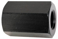 TE-CO - M24x3.00 Metric Coarse, 64mm OAL Steel Standard Coupling Nut - Black Oxide Coated, 38mm Width Across Flats - Industrial Tool & Supply