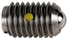 TE-CO - 8-32, 0.093" Ball Diam, 11/32" Body Length, 0.025" Max Ball Reach, Threaded Ball Plunger - Industrial Tool & Supply