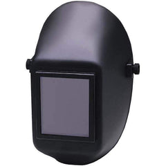 Jackson Safety - 5-1/4" Window Width x 4" Window Height, 10 Shade Fixed Shade Lens, Fixed Front Welding Helmet - Black Plastic Green Lens - Industrial Tool & Supply